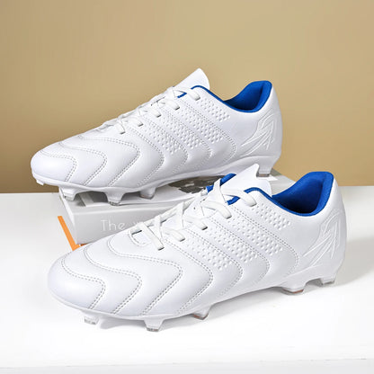 Chaussures de football professionnelles AG/FG, semelle extérieure en TPU antichoc, tige respirante en tissu PU, résistantes à l'usure et antidérapantes pour adultes et enfants