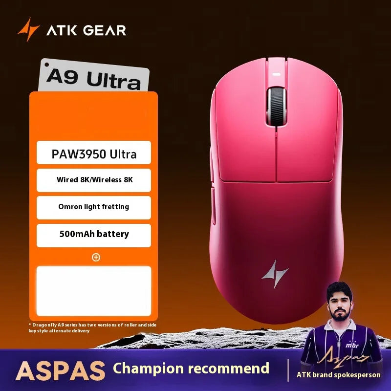 ATK A9 Plus Gaming-Maus kabellos A9/A9 SE/A9 Pro Tri-Mode 8K Gaming-Maus leicht A9 Ultimate E-Sports PC-Geschenk individuell angepasst