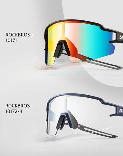 ROCKBROS Cycling Glasses Photochromic Glasses Bicycle Glasses Eyewear Goggles Windproof Bicycle Outdoor Sports Sunglasses