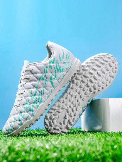 Chaussures de football TF multi-terrain adaptables, en tissu PU respirant et doux pour la peau, semelle en caoutchouc antidérapante, stabilité optimale pour l'entraînement quotidien