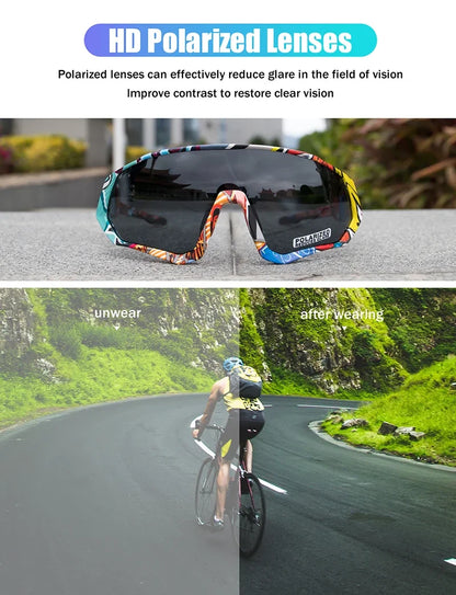 Kapvoe Men Brand Fishing Mountainee Cycling Sunglasses Women Road Bike Goggles Bicycle Glasses Cycling Eyewear Oculos Ciclismo