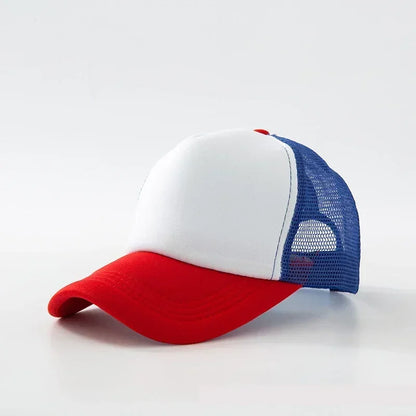 Custom Hat with Logo Printing Polyester Mesh Trucker Hat Adjustable Dad DIY Logo Baseball Cap for Men Women