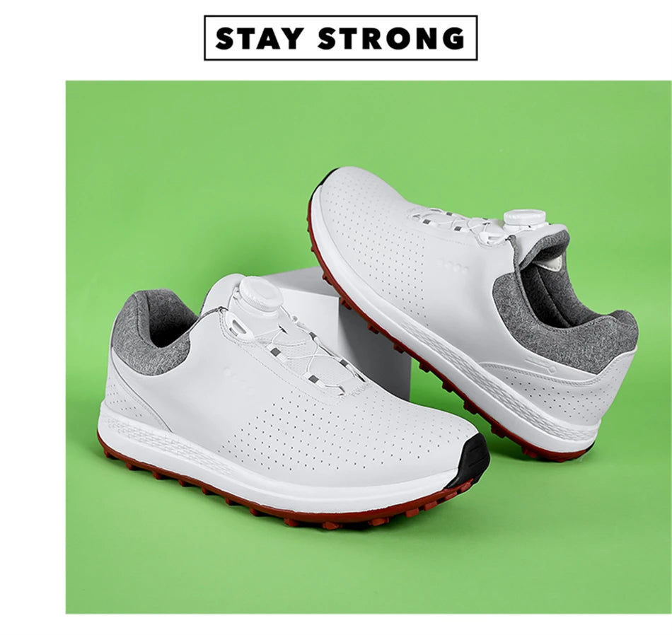 Breathable Luxury Golf Shoes Men Comfortable Outdoor Spikeless Golf Sport Training Sneakers Non-Slip Waterproof Walking Footwear