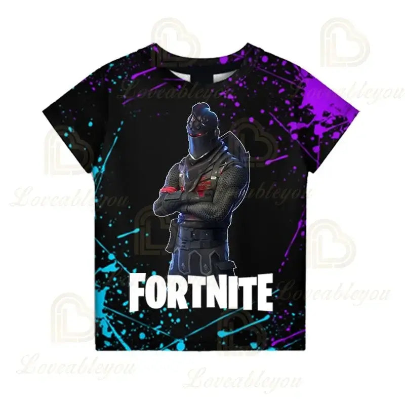 T-shirt Battle Royale Fortnite Victory para Criança, Tops para Raparigas e Rapazes, Roupa Harajuku, T-shirts Infantis 3D, 2025, NOVO DESIGN
