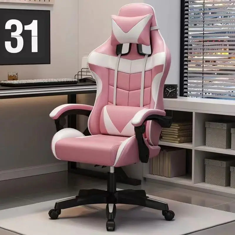 Chaise de jeu ergonomique pour ordinateur à domicile, chaise rotative pour diffusion en direct de célébrités d'Internet, chaise inclinable pour sédentarité à domicile