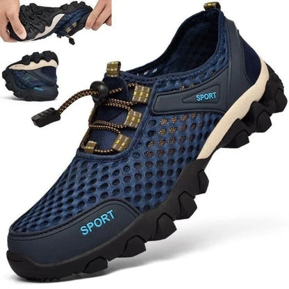 Sommer-Herren-Sportschuhe aus Mesh – modische Bergsteigerschuhe, atmungsaktiv, leicht, rutschfest – Outdoor-, Reise-, Lauf- und Freizeitschuhe
