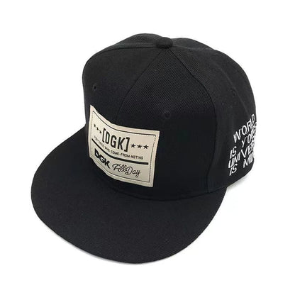 Herren-Baseballkappe mit Buchstabenstickerei, „Tide“, universell kombinierbar, flache Krempe; Damen-Sommer-Hip-Hop-Kappe, Outdoor-Sonnenkappe, verstellbare Schirmkappe