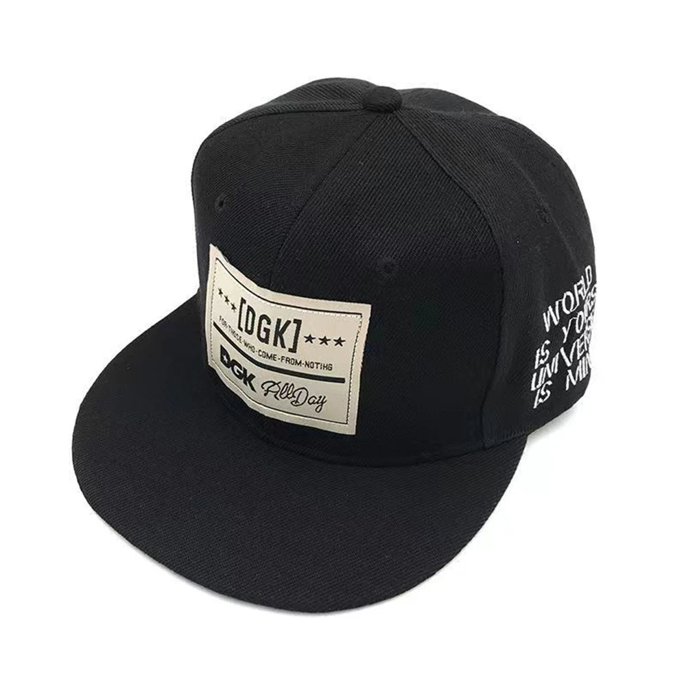 Men's Letter Embroidery All-match Flat Brim Baseball Cap Ladies Summer Hip Hop Hats Outdoor Shade Adjustable Casual Peaked Caps