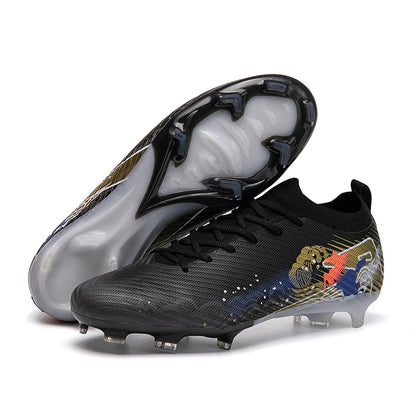 New Men Soccer Shoes FG Non-Slip Long Spikes Football Boots Soccer Cleats Training Shoes Match Ultralight Outdoor Drop Shipping