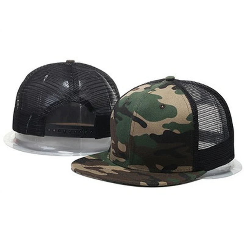 2025 Simple Fashionable New Flat Edge Mesh Hat Outdoor Leisure Sports Sunshade Baseball Hat Daily Commuter Decoration HipHop Hat