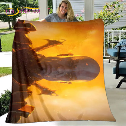 Game God of War Gamers Soft Plush Blanket,Flannel Blanket Throw Blanket for Living Room Bedroom Bed Sofa Picnic Cover Bettdecke