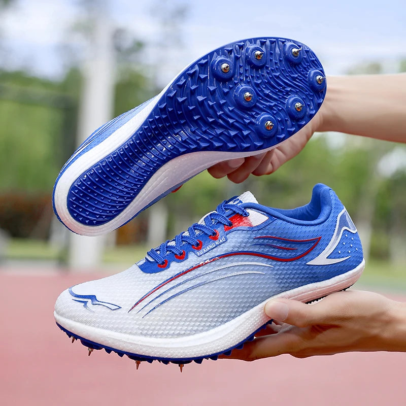 High Quality Men Women Track and Field Shoes Youth Anti-Slip Sneakers Outdoor Professional Jumping Running Shoes Student Trainers