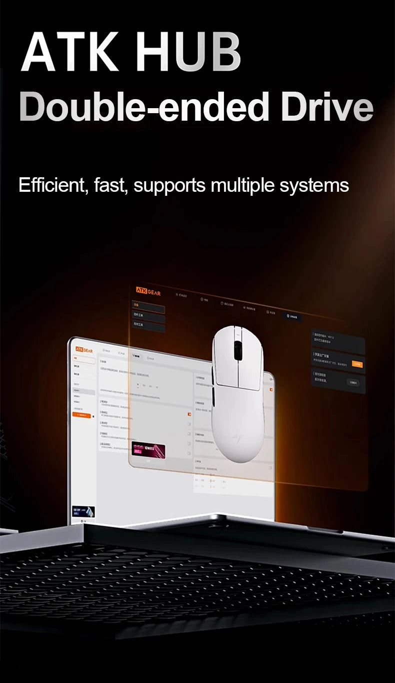 ATK Dragonfly A9 Ultra langaton pelihiiri PAW3950 ultrakevyt kolmitilainen ergonominen e-urheilun FPS-hiiri pelaajille A9 SE Plus