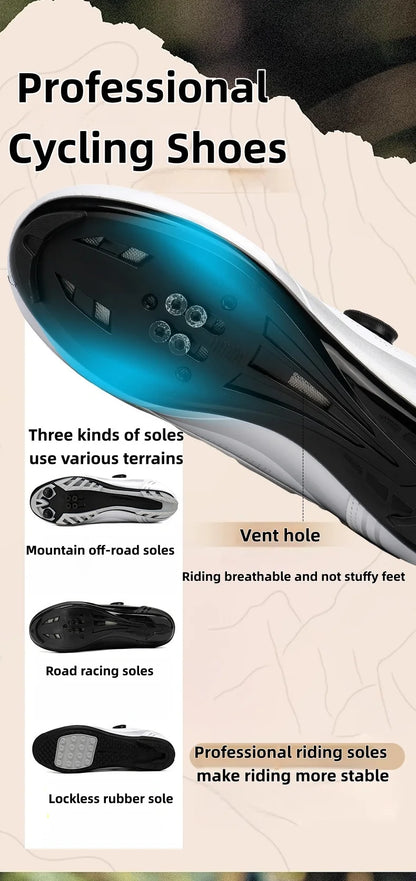 Scarpe da mountain bike MTB da uomo, traspiranti, antiscivolo, ad alta rigidità, adatte per gare su strada all’aperto e percorsi fuoristrada in montagna 37-46