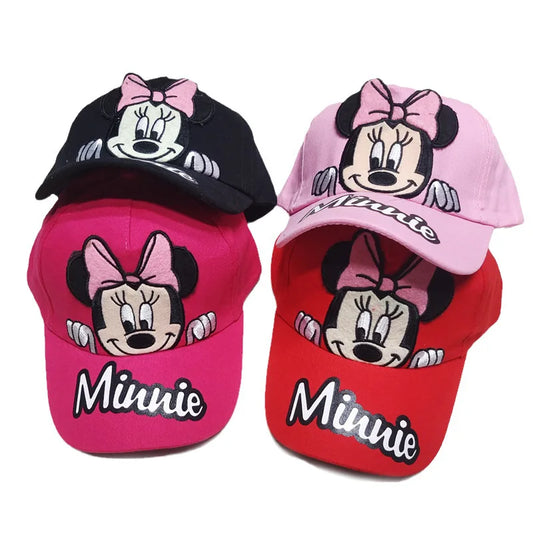 Disney Minnie Mickey Anime Peripheral Cotton Polyester Baseball Cap Figure Cartoon Peaked Cap Dress Up Kid's Birthday Gifts