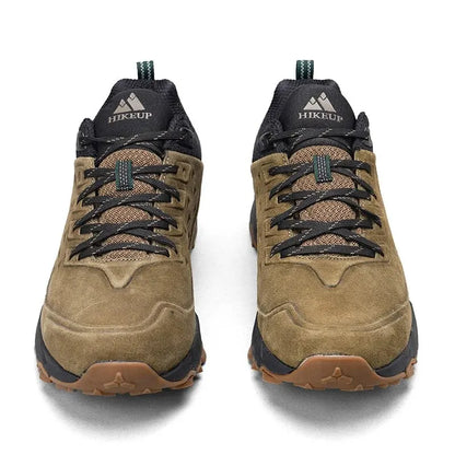 HIKEUP Latest Men's Hiking Shoes, Wear-Resistant Non-Slip Outdoor Sneakers, Rock Climbing Trekking Hunting Men Sports Suede Leather