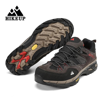 HIKEUP Non-Slip Wear-Resistant Outdoor Hiking Shoes, Breathable Splashproof Climbing Sneakers for Men, Trekking, Tourism, Mountain Shoes