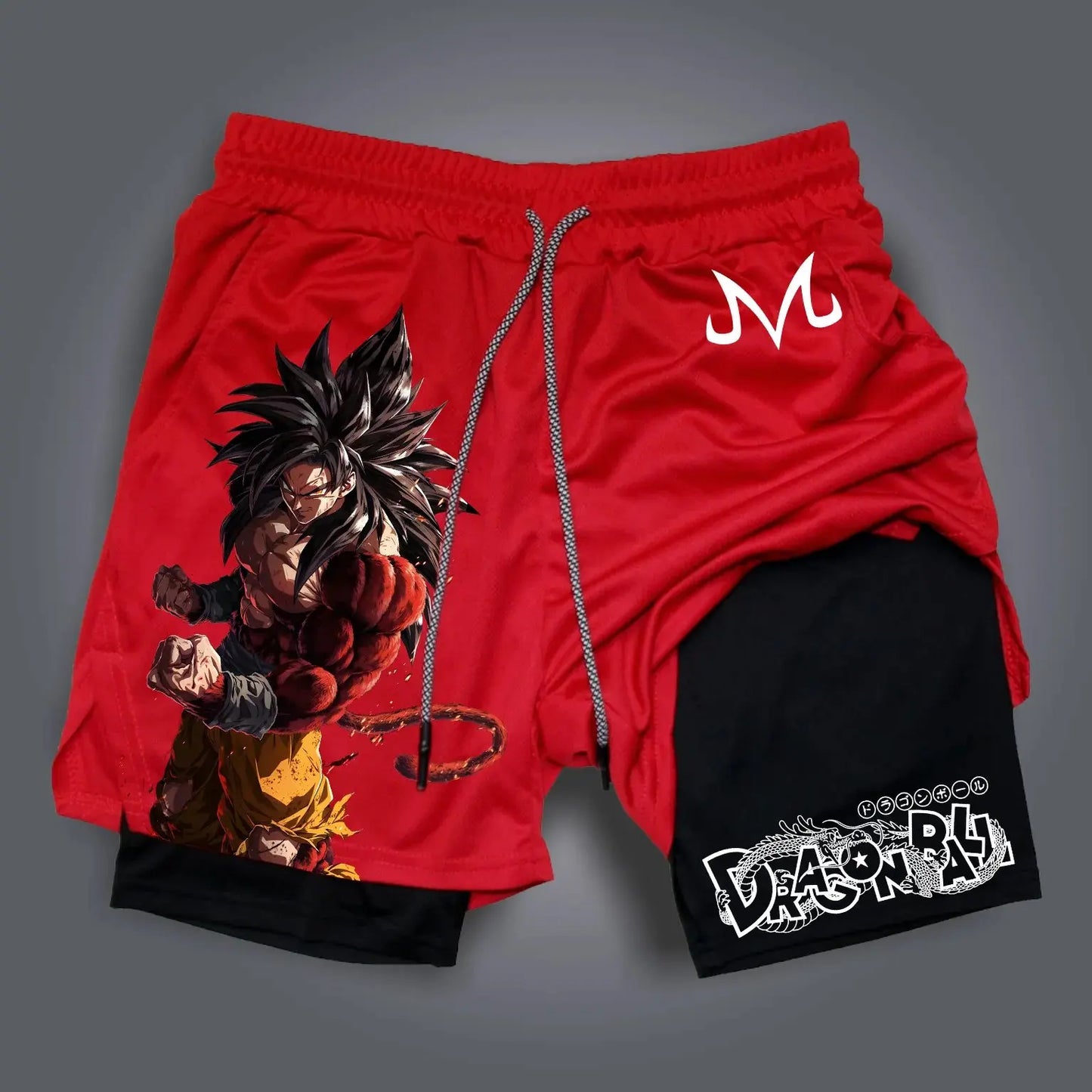 Dragon Ball Super Licensed Shorts 2025 - Japanese Anime Breathable Quick-Dry Beach Pants, Retro Y2K Hip Hop Style