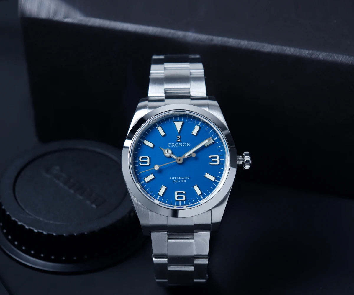 Cronos EX Diver Mechanical Men Watch 39mm Automatic PT5000 Sapphire Glass Bushed Bracelet Glide Clasp 10ATM L6031