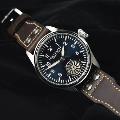 Hruodland 2025 Nuovo orologio meccanico da uomo Seagull ST3620 Retro Pilot 43MM BGW-9 luminoso, vetro zaffiro, turbina, Reloj Hombre
