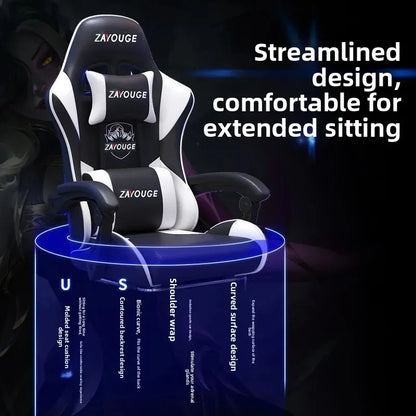 Sedia gaming ergonomica per home office, lunghe sessioni e streamer, regolabile, reclinabile, leggera e resistente