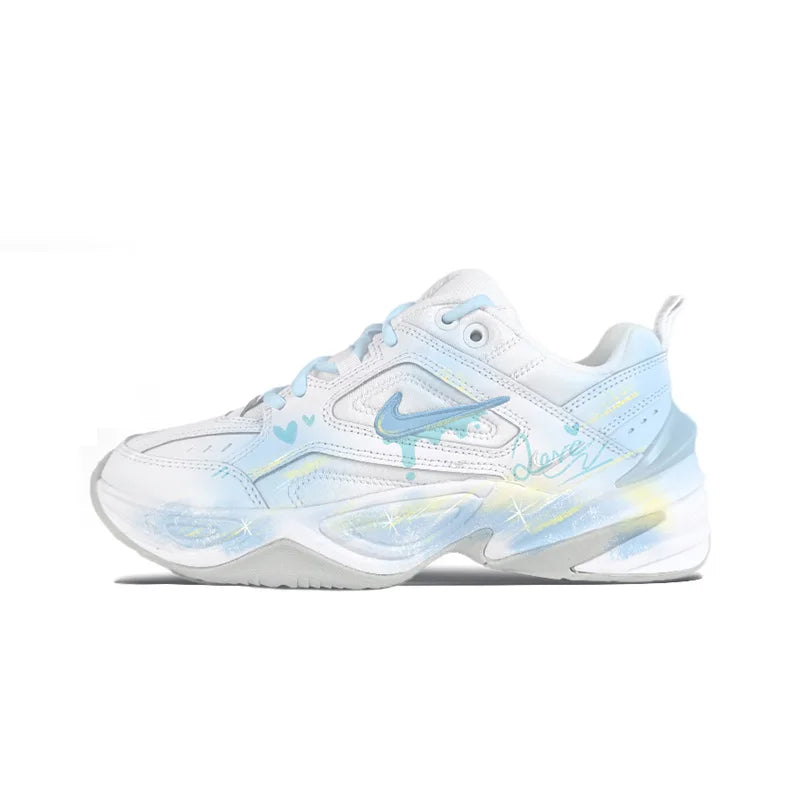 Räätälöidyt lenkkarit Nike M2K Tekno Dreamy Island Fresh käsinmaalatut naisten matalavartiset retro-juoksulenkkarit