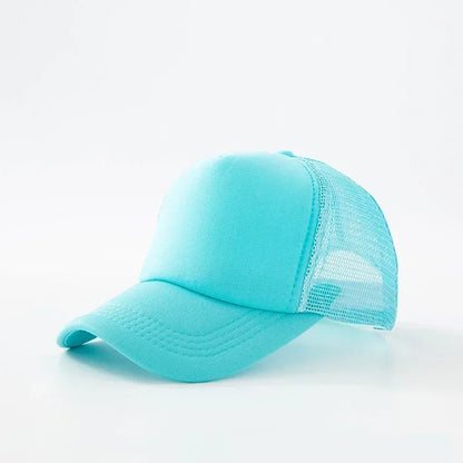 Custom Hat with Logo Printing Polyester Mesh Trucker Hat Adjustable Dad DIY Logo Baseball Cap for Men Women