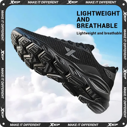 Zapatillas de running Xtep para hombre 2025 primavera, zapatillas deportivas absorbentes del sudor, resistentes al desgaste y estables, sneakers deportivos 880119115131