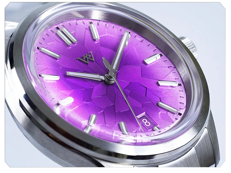 WM Watch Automatic Mechanical Watch NH35 Glacier Series 100M Waterproof AR Coated Sapphire Welly Merck Watches For Man WM226