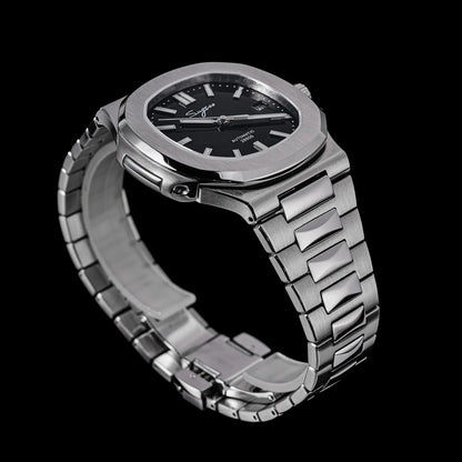 Sugess Herrenuhr, automatische mechanische Armbanduhr, Miyota 9015 Uhrwerk, MOP-Zifferblatt, Leuchtfunktion, wasserdicht bis 5bar, Luxus-Armband S466