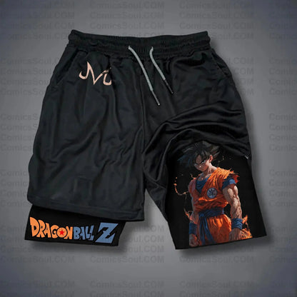Unisex 2026 Dragon Ball Anime Men's Shorts Sportswear Quick Dry Gym Pants Double-layer 2 in 1 Shorts Y2k Summer New Streetwear