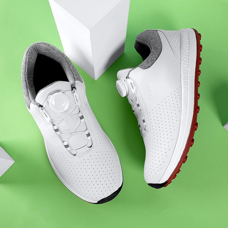 Breathable Luxury Golf Shoes Men Comfortable Outdoor Spikeless Golf Sport Training Sneakers Non-Slip Waterproof Walking Footwear