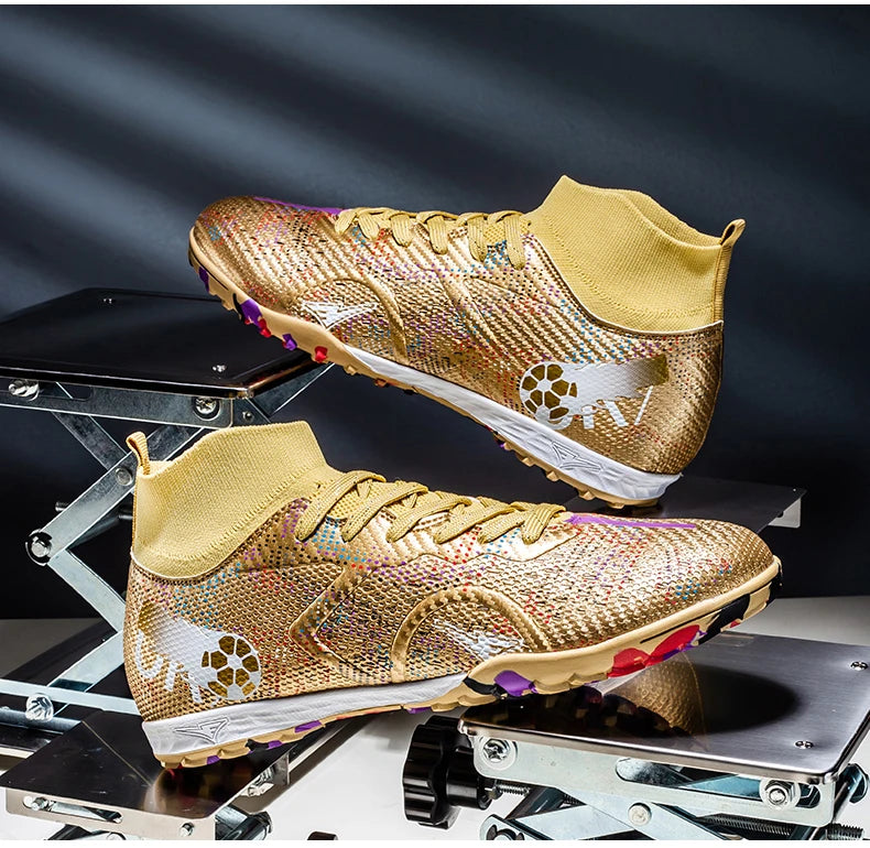 New Men's Football Boots Training Soccer Shoes Breathable Grass Cleats Match Long Spikes Indoor Sneakers Ultralight Drop Shipping