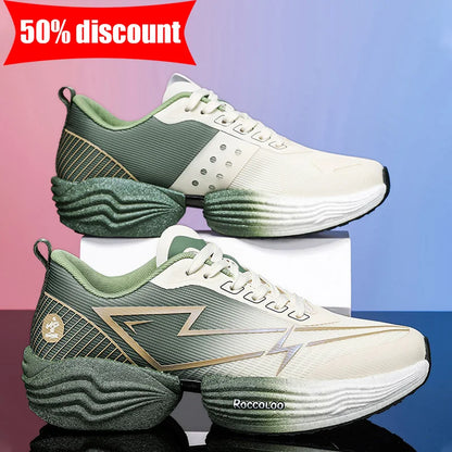 Zapatillas deportivas de alto rebote para pareja, profesionales para maratón, cómodas para jogging, con amortiguación, antideslizantes y para carreras