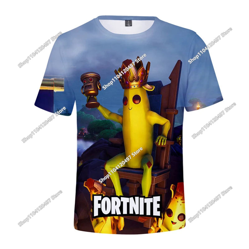 Fortnite-T-Shirt für Herren, Shoot Game Battle Hero, Victory Royale, Kleidung, Kinder-T-Shirts für Jungen und Mädchen von 2-14 Jahren