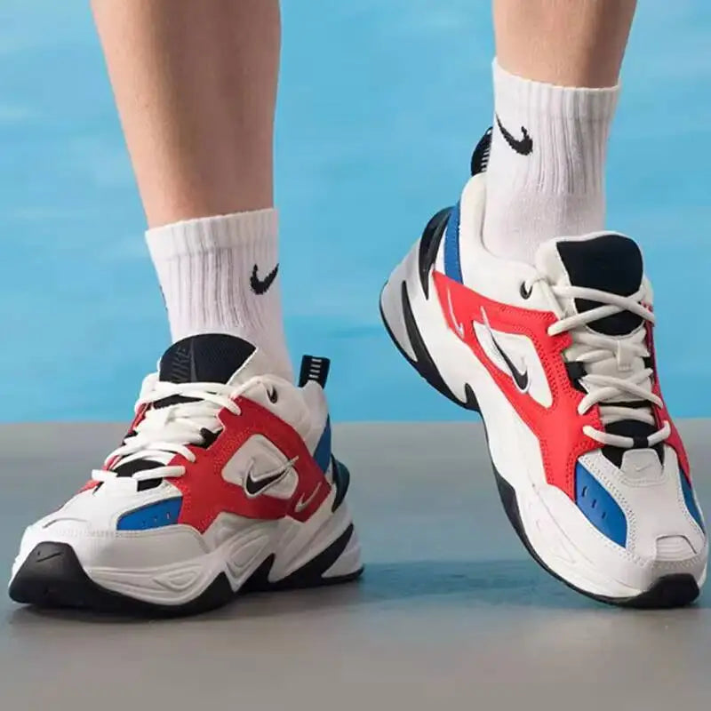 Scarpe da uomo Nike M2K Tekno Retro Chunky Dad in pelle stratificata e materiale sintetico, sneakers casual alla moda per il tempo libero AV4789-100