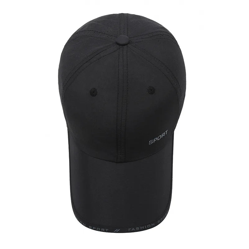 Quick Drying Solid Baseball Cap, Sunscreen Breathable Adjustable Cycling Hiking Fishing Sports Trucker Hat For Women & Men