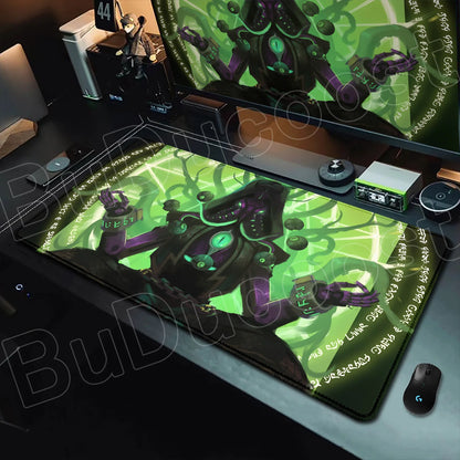 Tapete de rato gaming Overwatch Anime Girl grande XXL com impressão HD, base para teclado de computador, portátil e escritório, tapete de secretária em borracha macia 900x400 MM