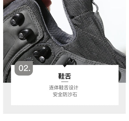 Zapatos de senderismo HUMTTO, botas de caza impermeables para hombre, botas tácticas de combate para desierto hasta el tobillo, botas de trekking para hombre y mujer, zapatillas cálidas de cuero