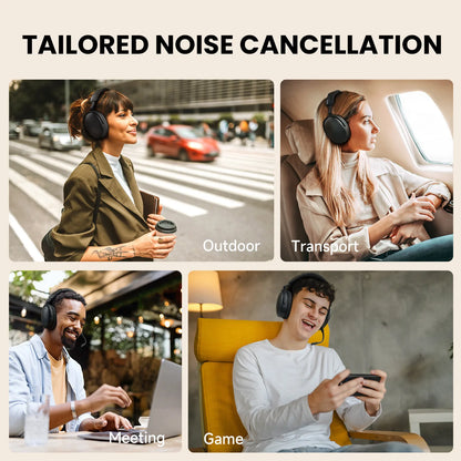 Oneodio SuperEQ A200 kabellose Bluetooth 5.4 ANC-Kopfhörer – Over-Ear-Noise-Cancelling-Headset mit ENC-Mikrofon, Hi-Res Audio & App-Steuerung