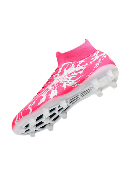 Chaussures de football pour hommes et femmes, crampons AG/FG, crampons longs en TPU stables, chaussures de football pour terrain en herbe, tige en PU de qualité supérieure, chaussures d'entraînement