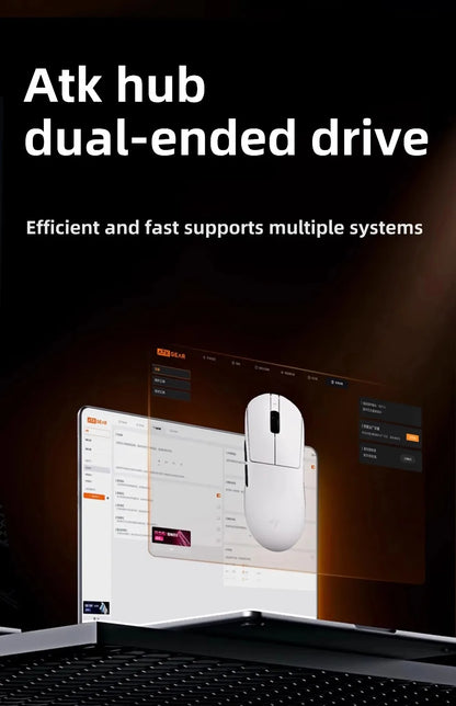 ATK Dragonfly A9 Wireless Bluetooth Mouse Gaming Ergonomic Design Fast Response PAW3950 Ultra 800mAh Lightweight 8KHz Esports