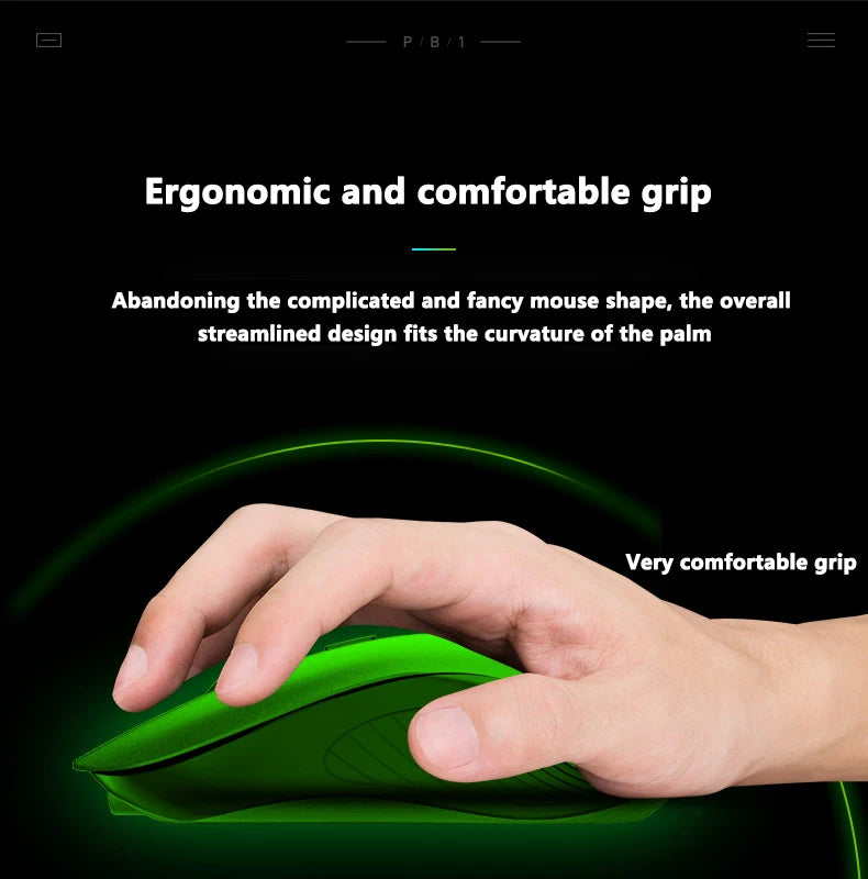 Mouse cablato USB INPHIC B1 silenzioso da ufficio e gaming per PC e laptop