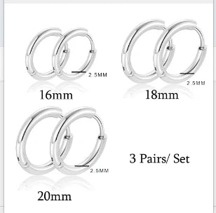 Hoop Earrings for Women Trendy Golden Stainless Steel Earring Jewelry New