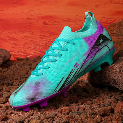 New Men's Football Boots FG Non-Slip Long Spikes Soccer Shoes Training Shoes Soccer Cleats Ultralight Outdoor Drop Shipping