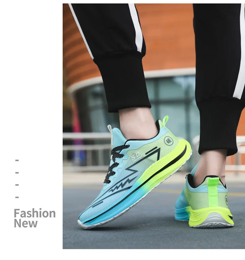 Unisex Lightweight Breathable Running Shoes Sporty Casual Low Top Flat Laced Footwear for Men And Women in Various Colors