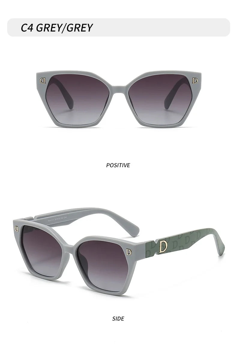 New Luxury D Brand Glamour Sunglasses For Women And Men Stylish Cat Eye Designer Eyewear Classic Fashion Unisex Glasses UV400