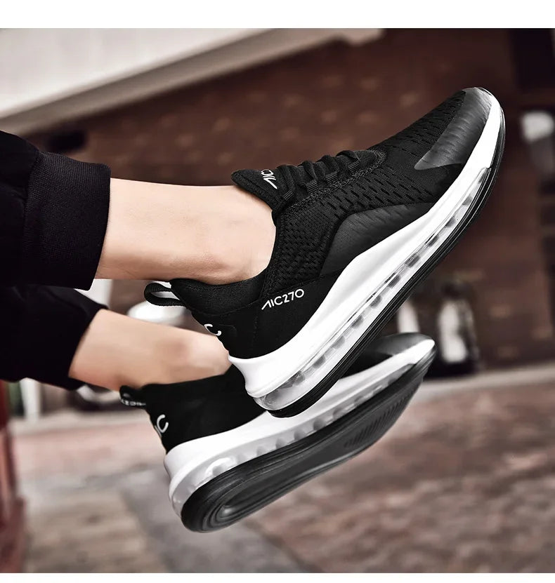 Baskets décontractées à coussin d'air pour hommes, chaussures de sport respirantes en maille absorbant les chocs, antidérapantes, résistantes à l'usure, chaussures de sport d'été