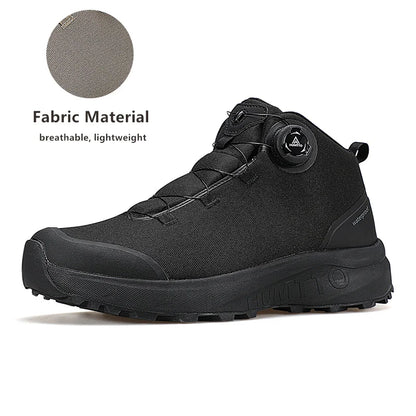 HUMTTO Lederschuhe für Herren Winter Camping Outdoor Herren-Sportschuhe Atmungsaktive Trekkingstiefel für Männer Rutschfeste Wandersneaker
