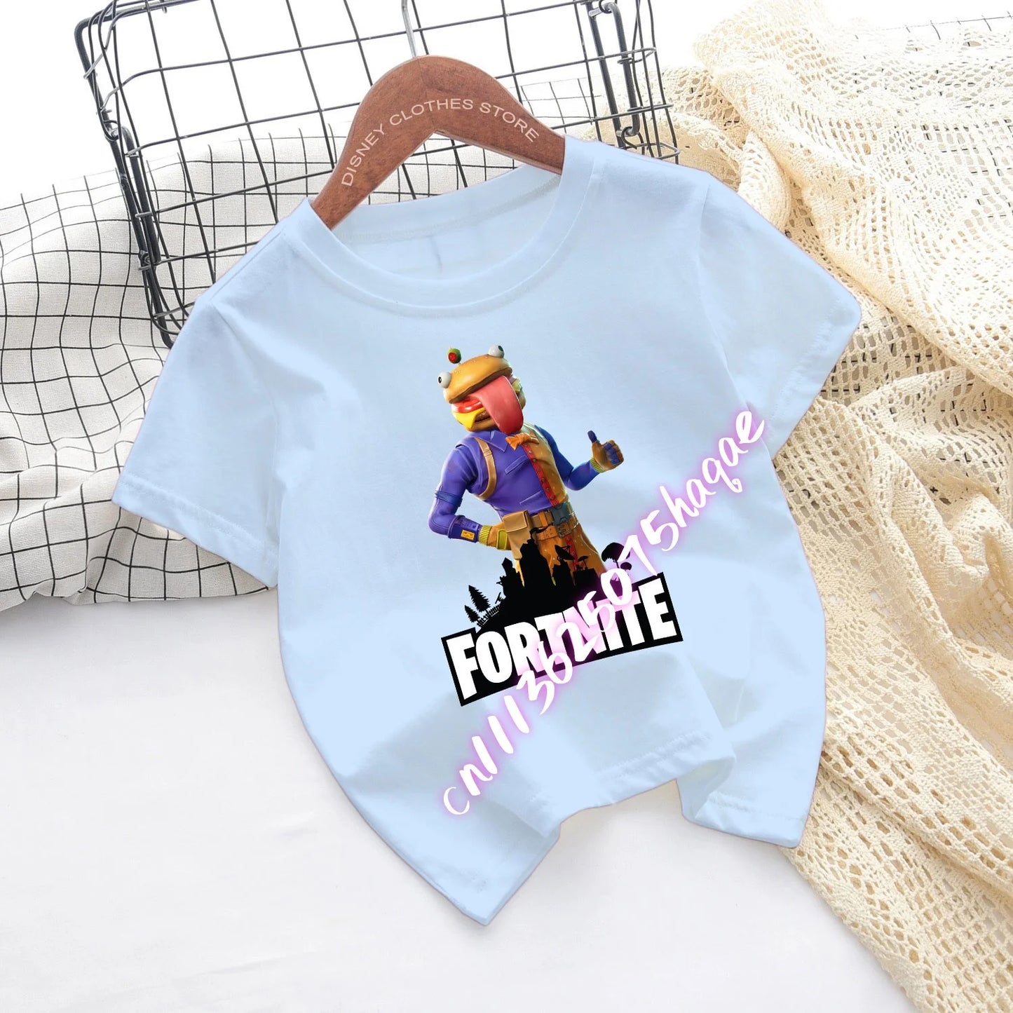 Fortnite-Kinder-T-Shirts mit Cartoon-Spiel-Figuren-Print, Fortress-Night-Tees, kurzärmelige Sommer-Tops für Jungen und Mädchen